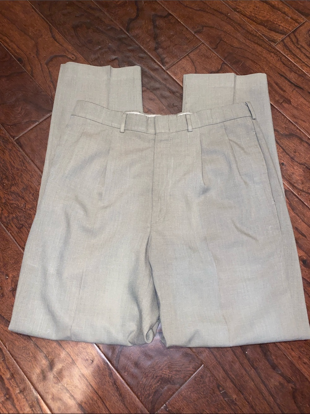 Farah Men's Light Gray Dress Pants - Pleated Front Trousers